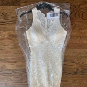 Short V-neck Glitter-Lace Homecoming Dress